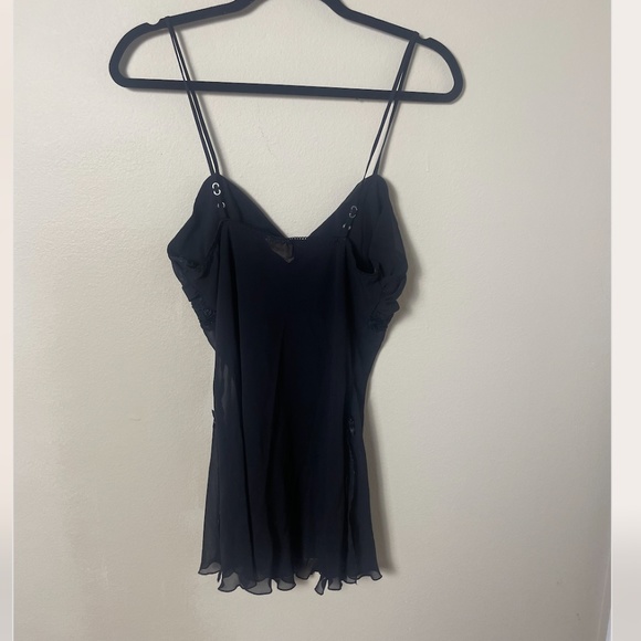 Sexy Sleep Lounge Slip Ruffled Boho Peasant Romantic Night Mini Dress Gown - Picture 4 of 11